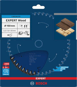 EXPERT Wood Circular Saw Blade, 160 x 2.2/1.6 x 20 mm, T48 - 0