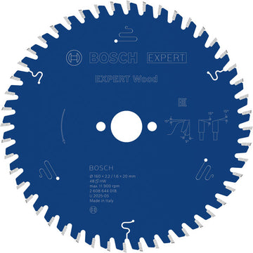 EXPERT Wood Circular Saw Blade, 160 x 2.2/1.6 x 20 mm, T48