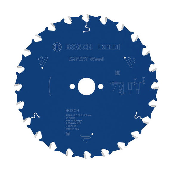 EXPERT Wood Circular Saw Blade, 165 x 2.6/1.6 x 20 mm, T24 - image 01