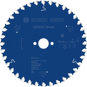 EXPERT Wood Circular Saw Blade, 165 x 2.6/1.6 x 20 mm, T36