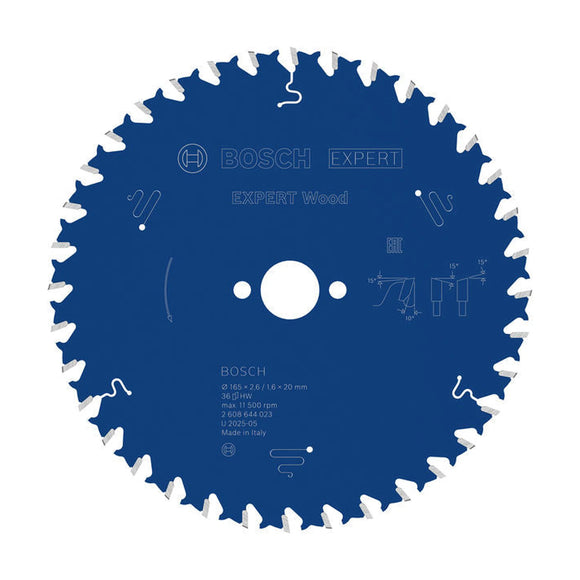 EXPERT Wood Circular Saw Blade, 165 x 2.6/1.6 x 20 mm, T36 - image 01