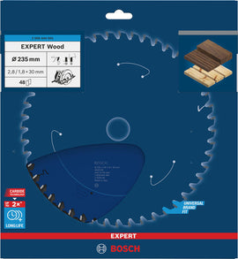 EXPERT Wood Circular Saw Blade, 235 x 2.8/1.8 x 30 mm, T48 - 0