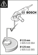 Bosch Attachment, Dust extraction GDE 115/125 FC-T-6