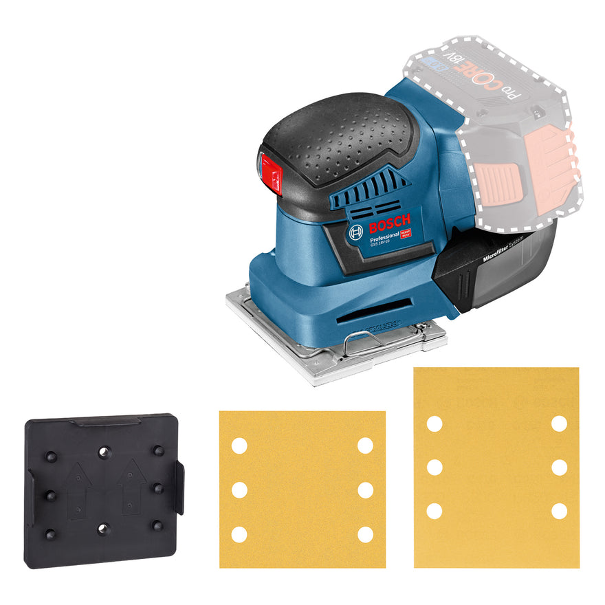 Bosch Cordless Orbital Sander GSS 18V-10 Solo excl Battery & Charger