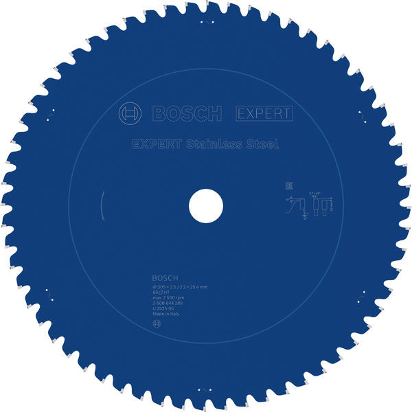 EXPERT Stainless Steel Circular Saw Blade, 305 x 2.5/2.2 x 25.4 mm, T60