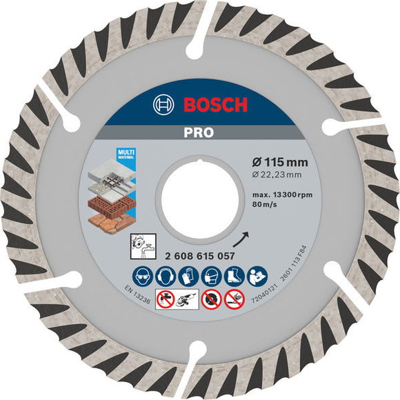 Bosch PRO Multi Material Diamond Disc, 115 x 22.23 mm