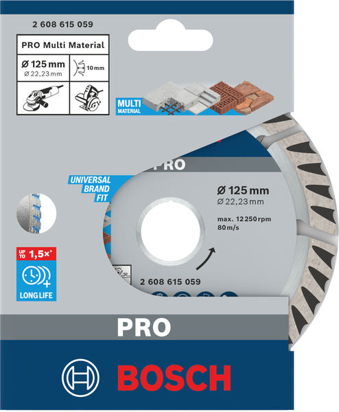 Bosch PRO Multi Material Diamond Disc, 125 x 22.23 mm