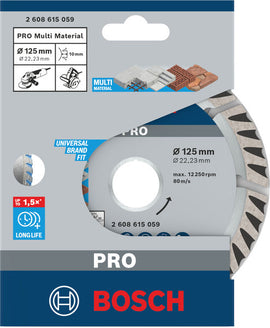 Bosch PRO Multi Material Diamond Disc, 125 x 22.23 mm - 0