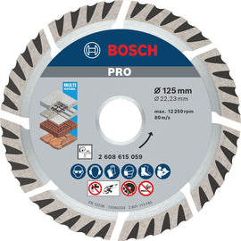 Bosch PRO Multi Material Diamond Disc, 125 x 22.23 mm