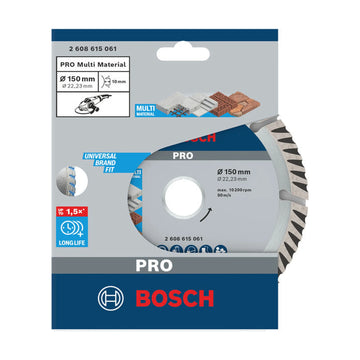 Bosch PRO Multi Material Diamond Disc, 150 x 22.23 mm - image 02