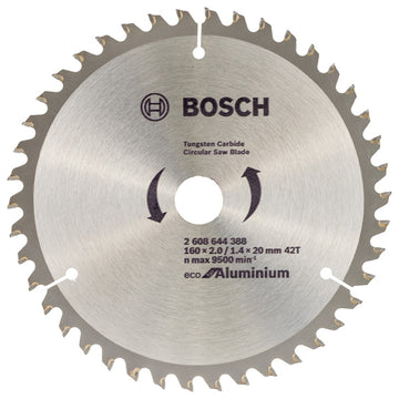 Bosch Circular Saw Blade Eco for Aluminium 160 x 20 x 2,0,1,4 mm, 42