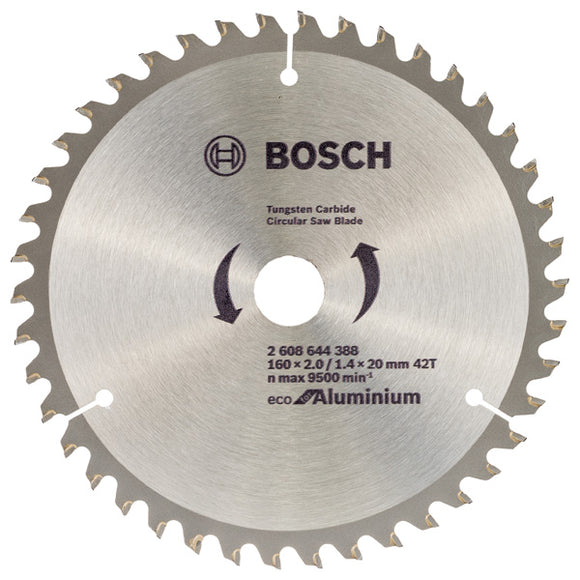 Bosch Circular Saw Blade Eco for Aluminium 160 x 20 x 2,0,1,4 mm, 42