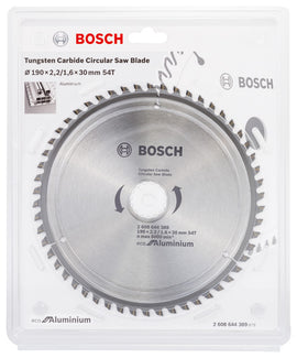 Bosch Circular Saw Blade Eco for Aluminium 190 x 30 x 2,2/1,6 mm, 54 - 0