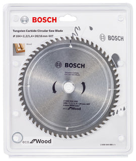 Bosch Circular Saw Blade Eco for wood 184 x 20 x 2,2/1,4 mm, 60 - 0