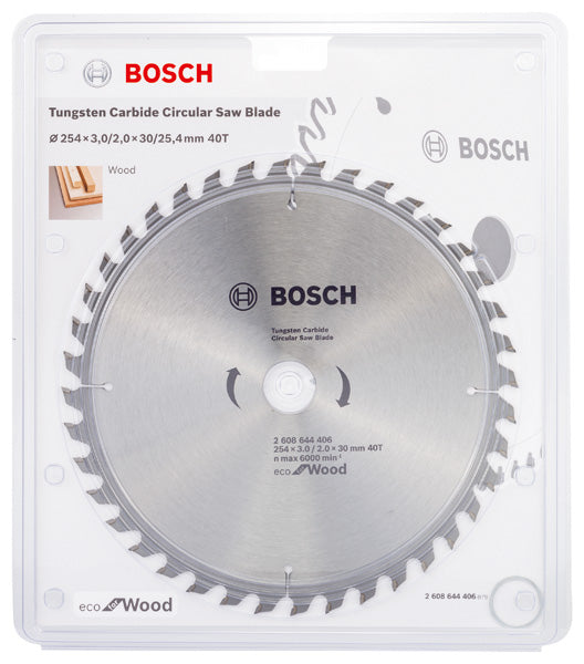 Bosch Circular Saw Blade Eco for wood 254 x 30 x 3,0/2,0 mm, 40