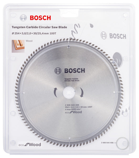 Bosch Circular Saw Blade Eco for wood 254 x 30 x 3,0/2,0 mm, 100