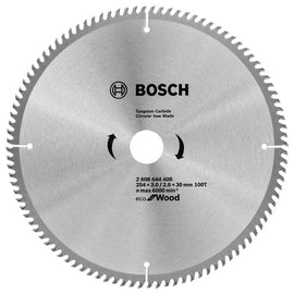 Bosch Circular Saw Blade Eco for wood 254 x 30 x 3,0/2,0 mm, 100