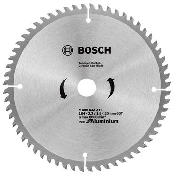 Bosch Circular Saw Blade Eco for Aluminium 184 x 20 x 2,2/1,4 mm, 60