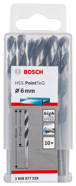 HSS Twist Drill Bit PointTeQ  6,0 mm, 10 pc - 0