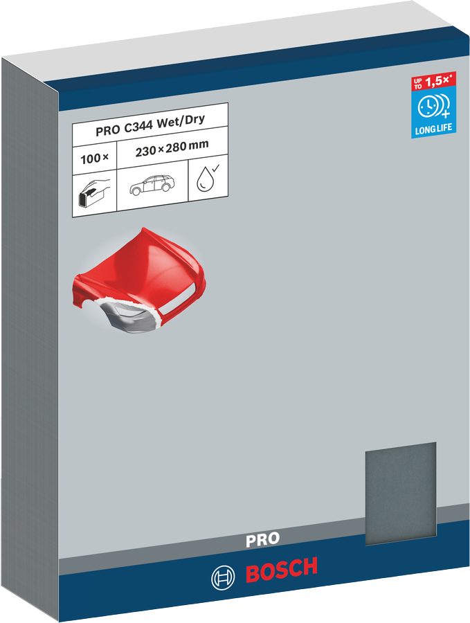 PRO C344 wet and dry Hand Sanding Sheet, 230 x 280 mm, G800, 100 pcs - 0
