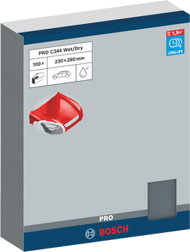 PRO C344 wet and dry Hand Sanding Sheet, 230 x 280 mm, G800, 100 pcs - 0