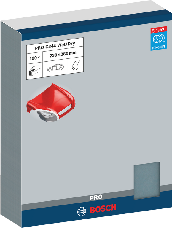 PRO C344 wet and dry Hand Sanding Sheet, 230 x 280 mm, G1000, 100 pcs