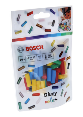 Bosch Gluey Sticks, Colour Mix 5 x 14 Sticks (5 different colours) - 0