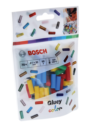 Bosch Gluey Sticks, Colour Mix 5 x 14 Sticks (5 different colours) - 0