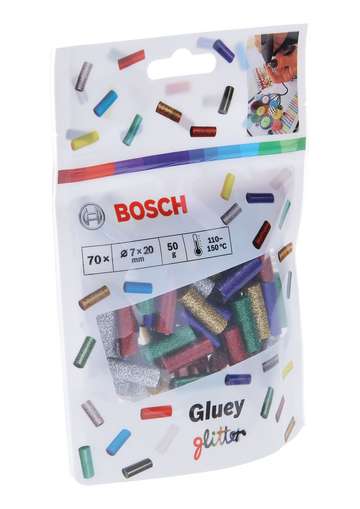 Bosch Gluey Sticks, Glitter Mix 5 x 14 Sticks (5 different colours) - 0