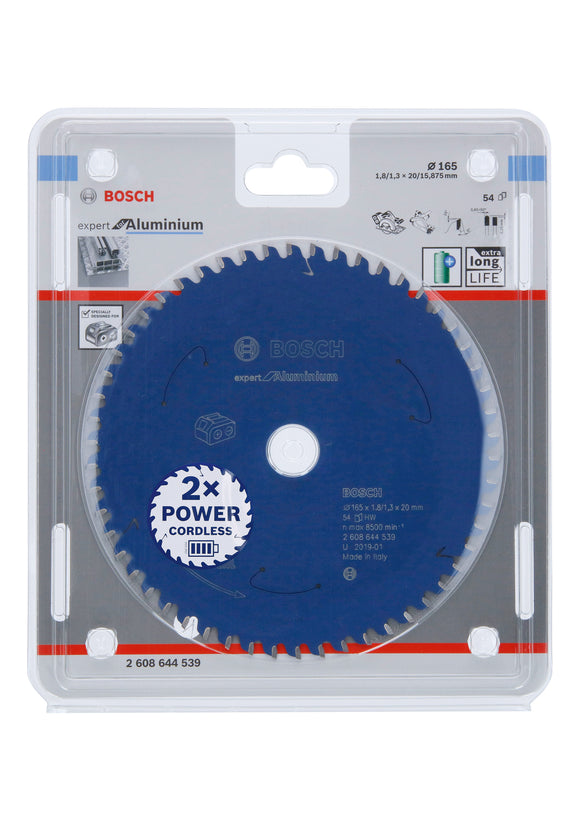 Expert for Aluminium Circular Saw Blade for Cordless Saws 165x1.8/1.3x20 T54