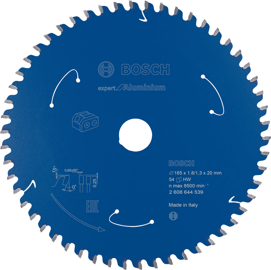 Expert for Aluminium Circular Saw Blade for Cordless Saws 165x1.8/1.3x20 T54