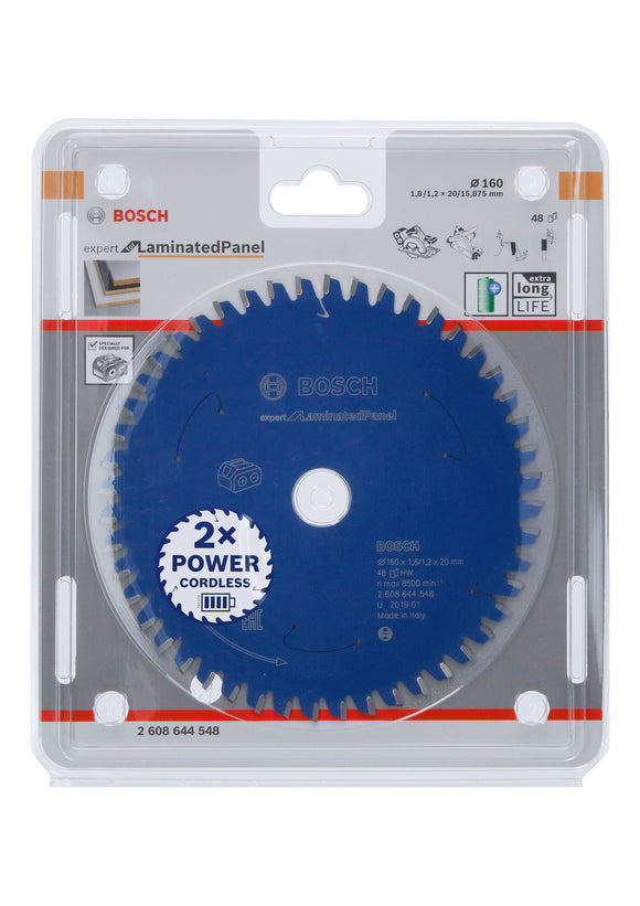 Expert for Laminated Panel Circular Saw Blade for Cordless Saws 160x1.8/1.2x20 T48