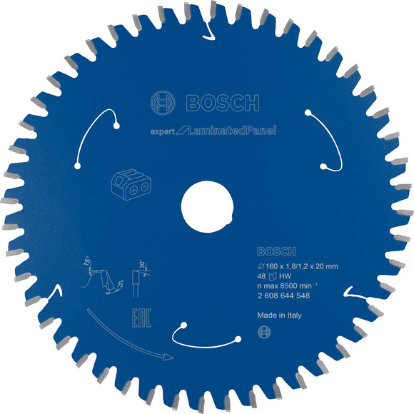 Expert for Laminated Panel Circular Saw Blade for Cordless Saws 160x1.8/1.2x20 T48