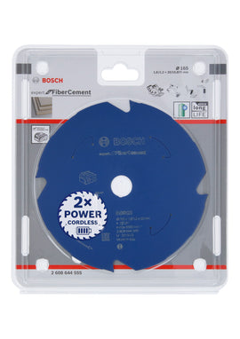Expert for Fibre Cement Circular Saw Blade for Cordless Saws 165x1.8/1.2x20 T4 - 0
