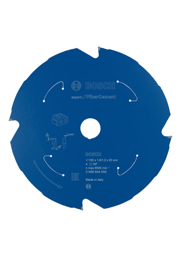 Expert for Fibre Cement Circular Saw Blade for Cordless Saws 165x1.8/1.2x20 T4