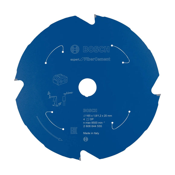 Expert for Fibre Cement Circular Saw Blade for Cordless Saws 165x1.8/1.2x20 T4 - image 03