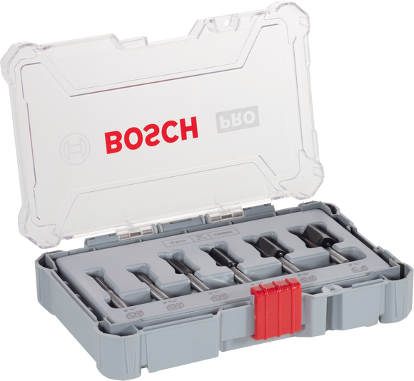 PRO Router Bit Straight Set, Shank 1/4?, 6 pcs