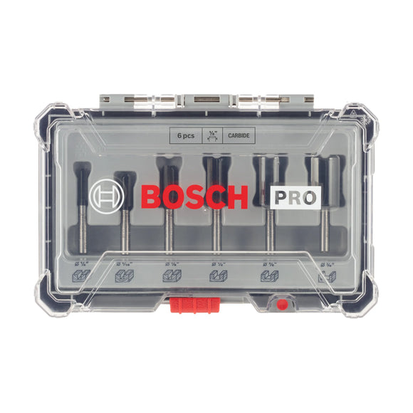 PRO Router Bit Straight Set, Shank 1/4?, 6 pcs - image 02