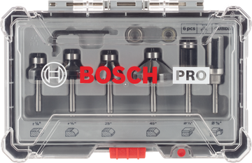 PRO Router Bit Trim and Edging Set, Shank 1/4?, 6 pcs - 0