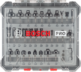 PRO Router Bit Mixed Set, Shank 1/4?, 30 pcs - 0