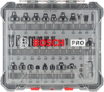 PRO Router Bit Mixed Set, Shank 1/4?, 30 pcs - 0