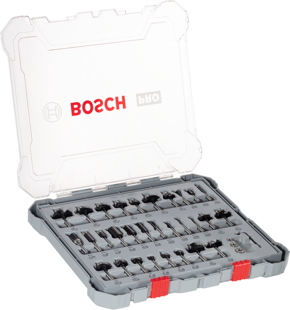 PRO Router Bit Mixed Set, Shank 1/4?, 30 pcs