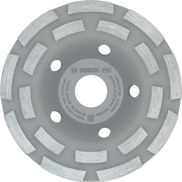 Bosch PRO Concrete Grinding Head, 50 x 125 mm, 22.23 mm