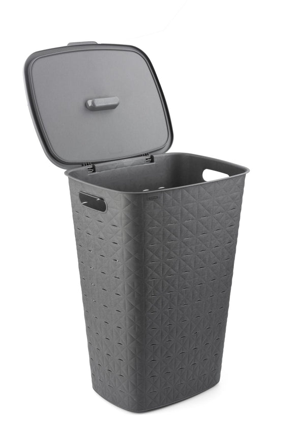 Curver Softex Hamper 56L Dark Grey in Bathroom