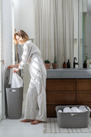 Curver Softex Hamper 56L Dark Grey in Bathroom