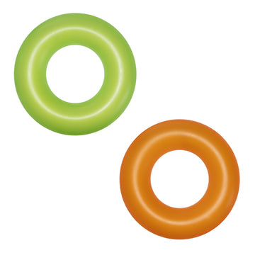 image of Bestway Frosted Neon Swim Ring Pool Float 76cm