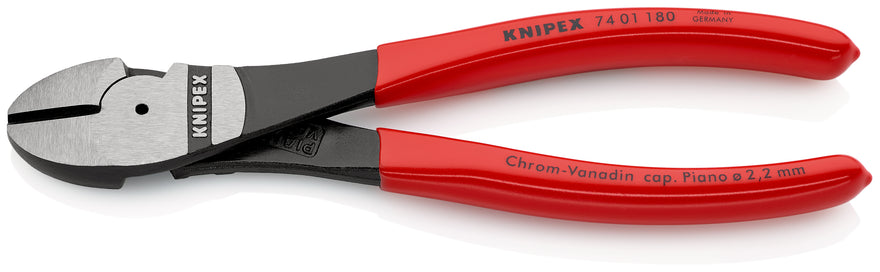 Image of a Knipex Plier Diagonal Cutter Hi-Lever 180mm PVC
