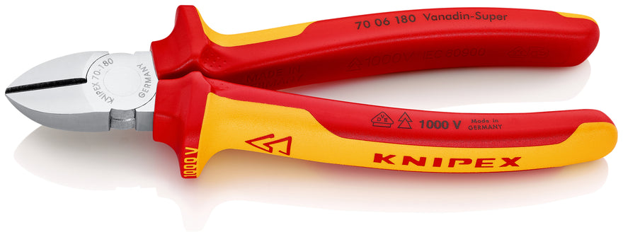 Image of a Knipex VDE Plier Diagonal Cutter 180mm