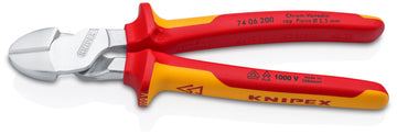 Image of a Knipex VDE Plier Diagonal Cutter Hi-Lever 200mm
