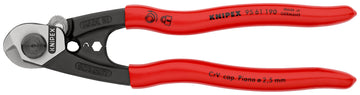 Image of a Knipex Plier Wire Rope Cutter 190mm PVC